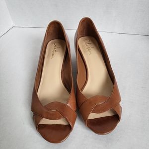 Cole Haan Camel Brown Open-toe Pumps Women Size 7.5